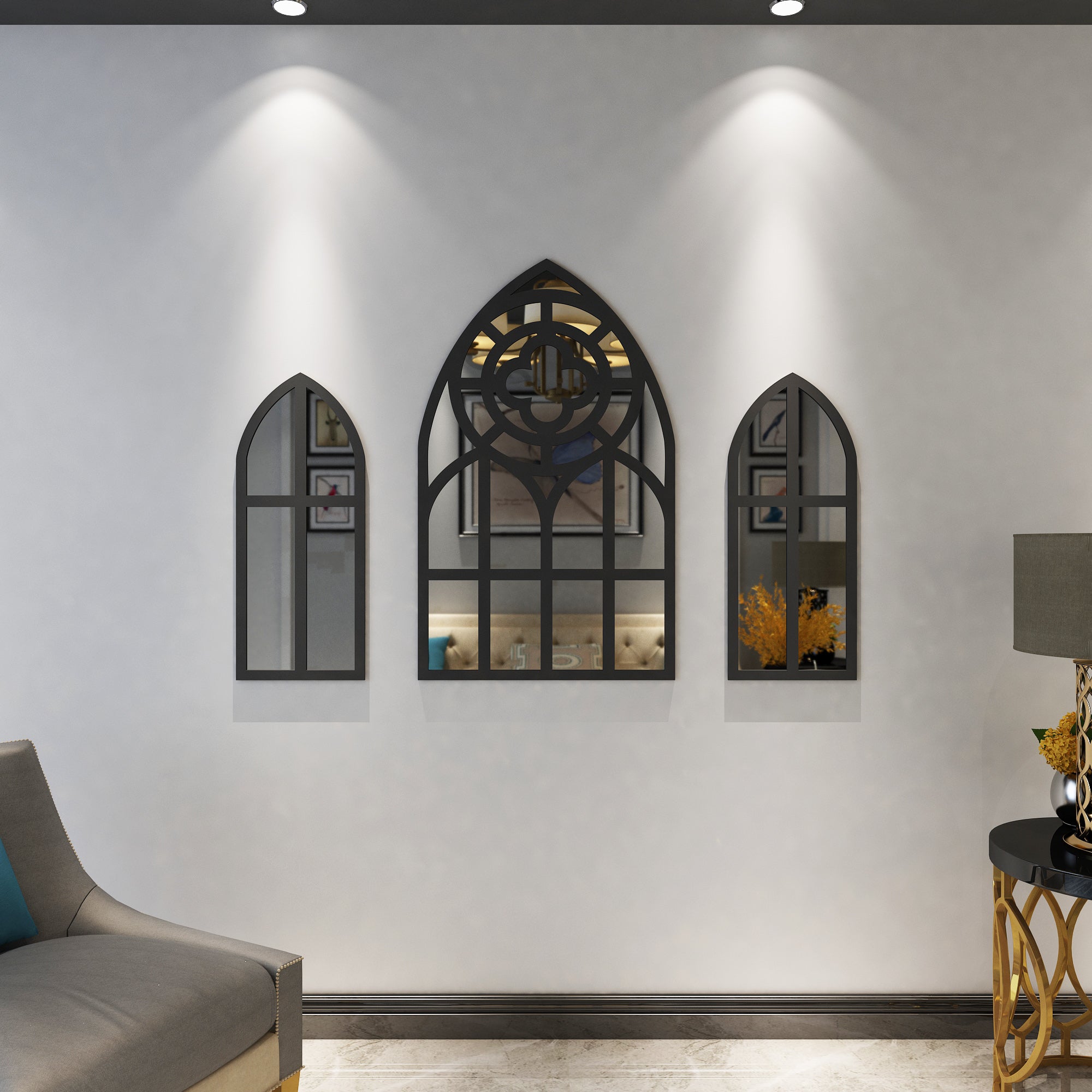Gothic Medieval Mirrors Arches