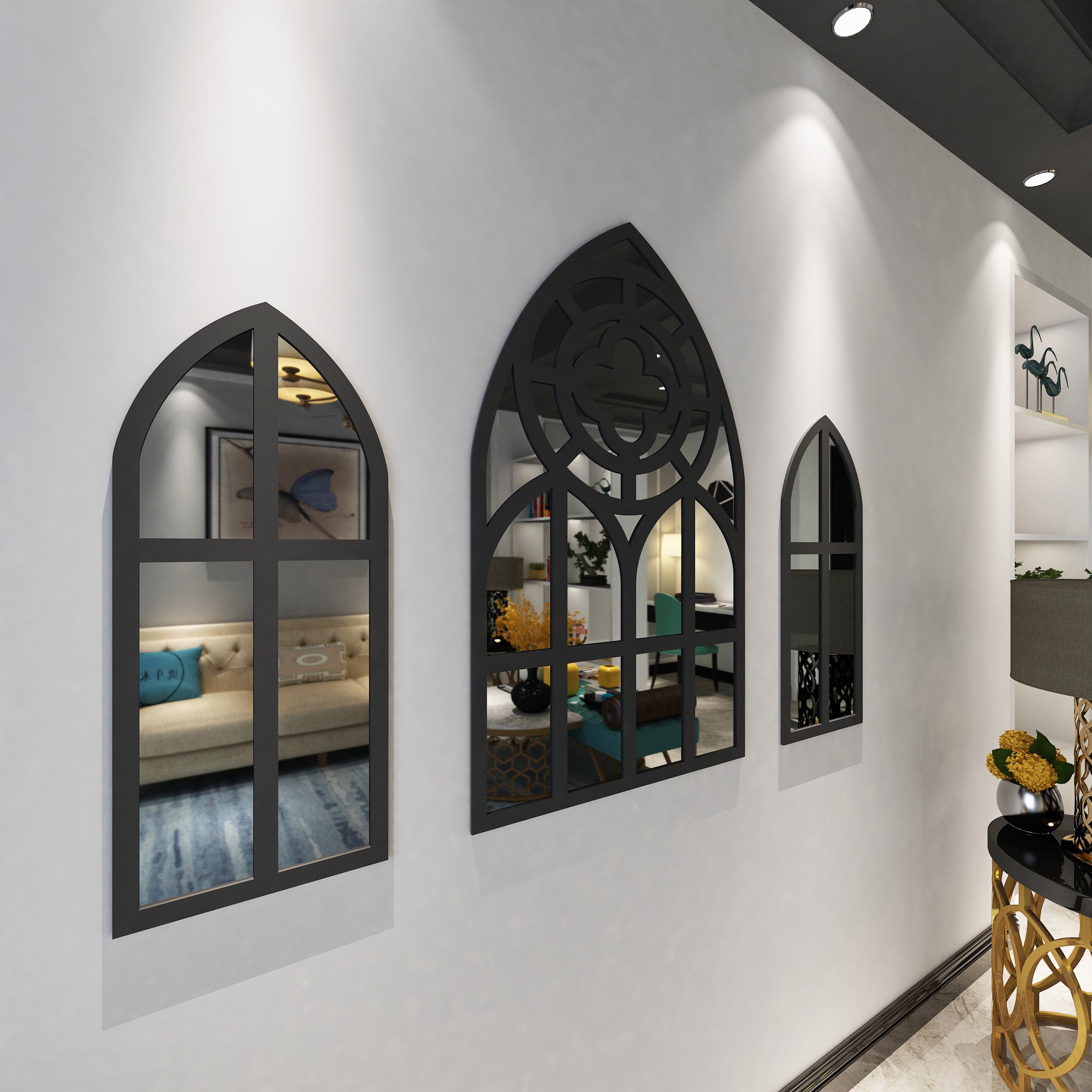 Gothic Medieval Mirrors Arches